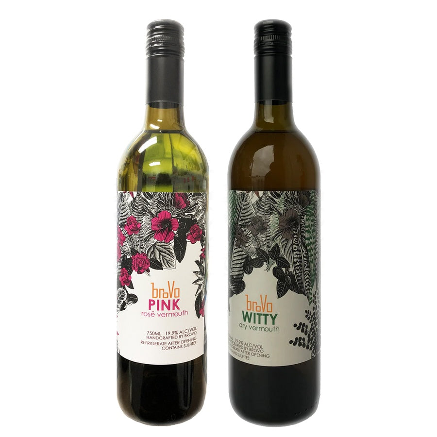 Brovo Vermouth Pink Sweet Rose and Brovo Vermouth Witty Dry White