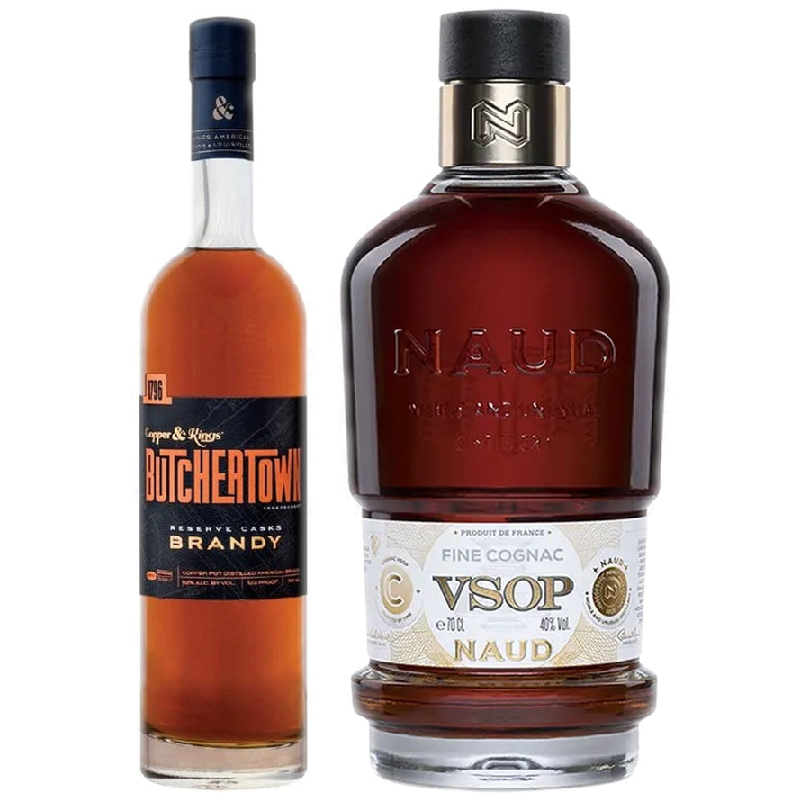 Butchertown Brandy Cask Strength and Naud Cognac VSOP