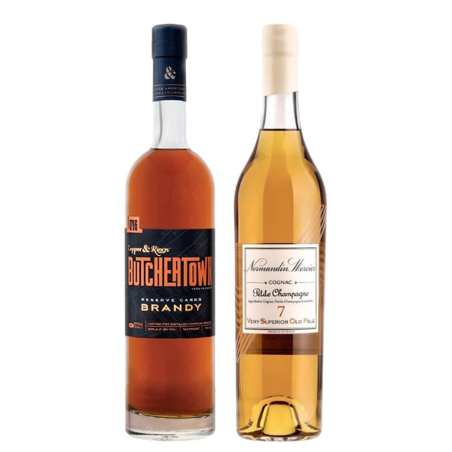 Butchertown Brandy Cask Strength and Normandin Mercier Petite Champagne Cognac Vsop 7 Year