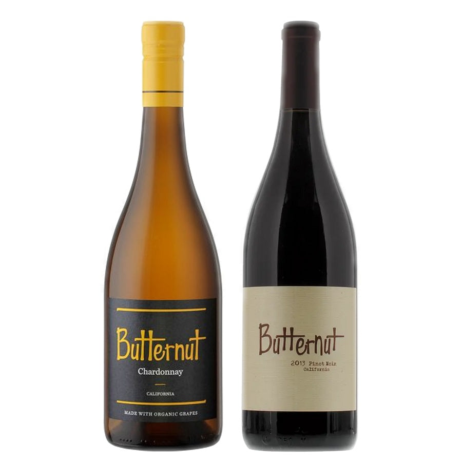 Butternut Organic Chardonnay and Butternut Pinot Noir