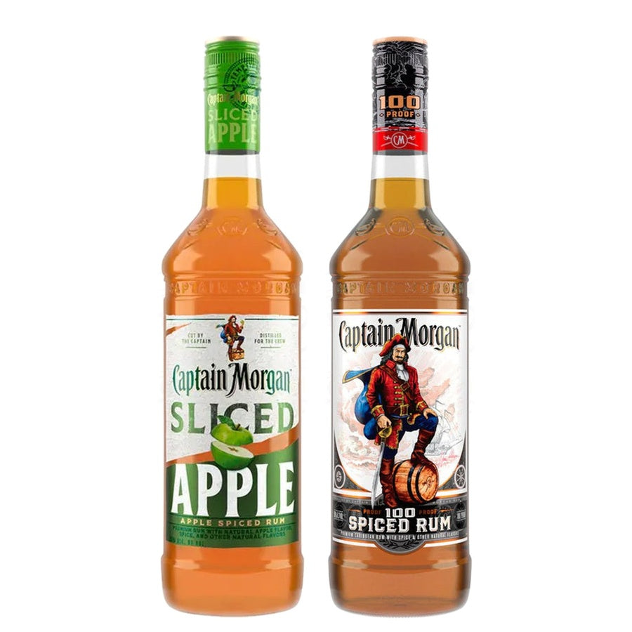 Captain Morgan Sliced Apple Spiced Rum and Captain Morgan Spiced Rum