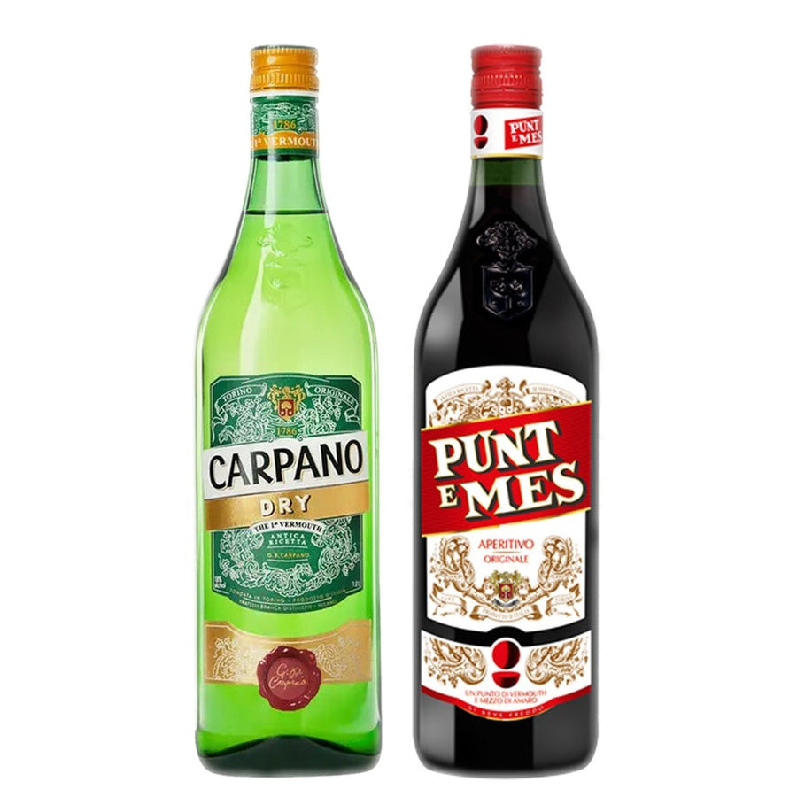 Carpano Dry Vermouth and Punt e Mes Vermouth