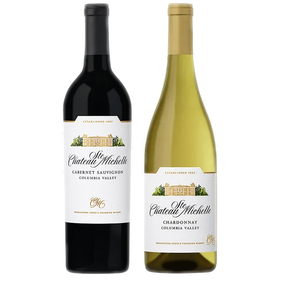 Chateau Ste. Michelle Cabernet Sauvignon Columbia Valley and Chateau Ste. Michelle Chardonnay Columbia Valley