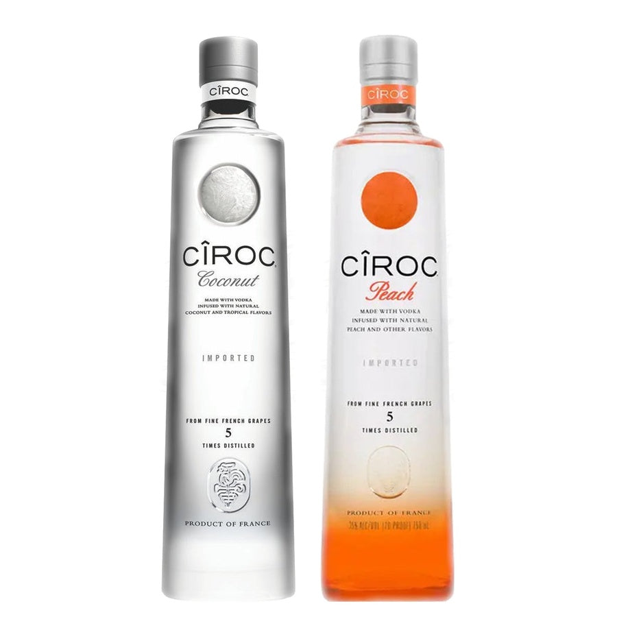 Ciroc Coconut Vodka and Ciroc Peach Vodka