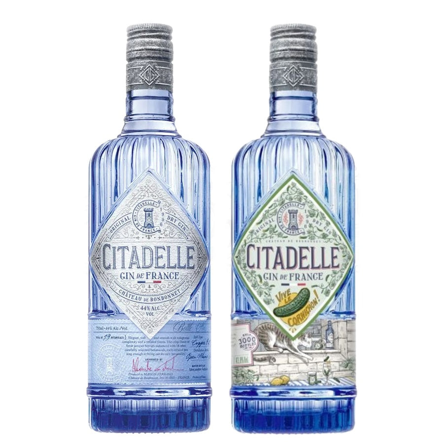 Citadelle Dry Gin and Citadelle Dry Gin Vive Le Cornichon
