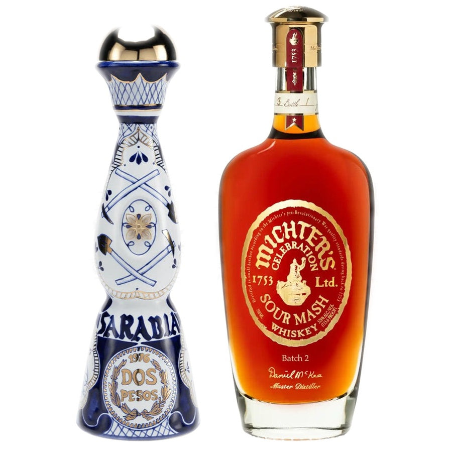 Clase Azul Limited Edition X Eduardo Sarabia Anejo Tequila Gold Edition and Michter's "Celebration" Sour Mash Batch 2