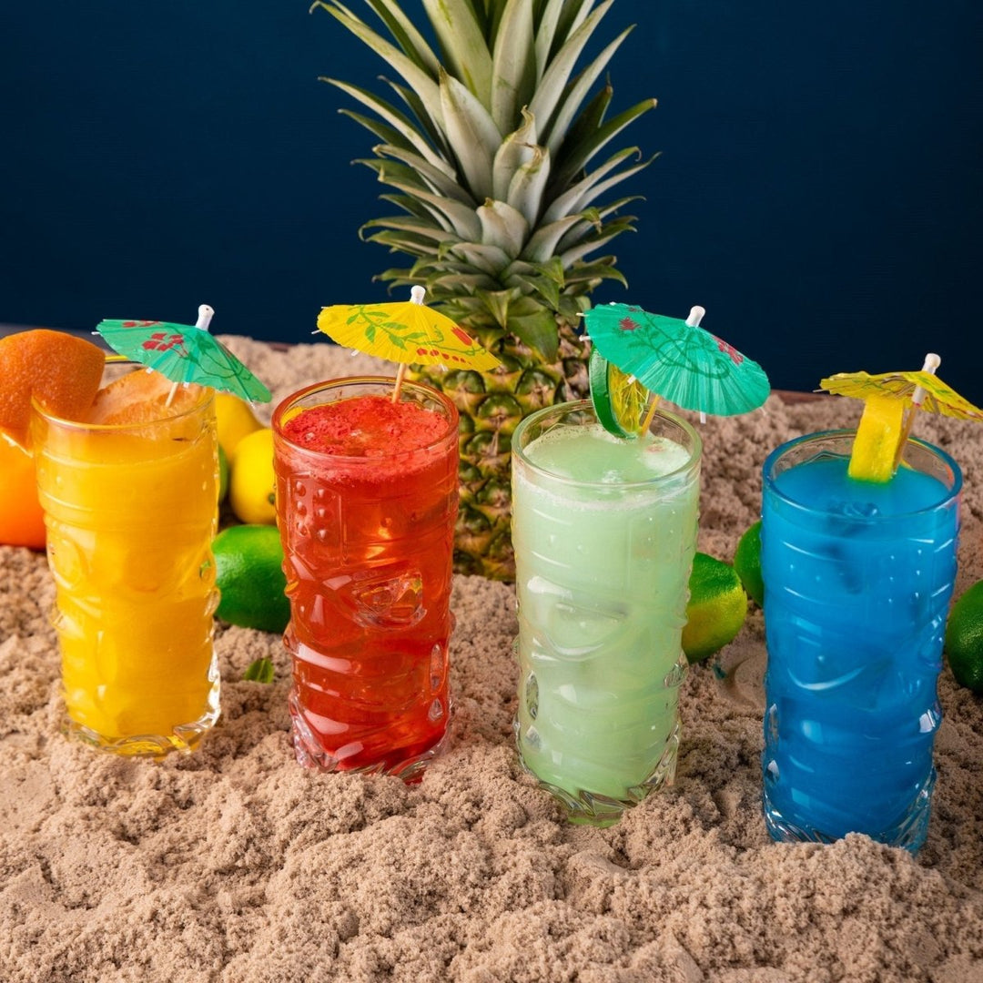 Clear Tiki Glasses, Set of 4 or 6 - 450 ML - BottleBuzz