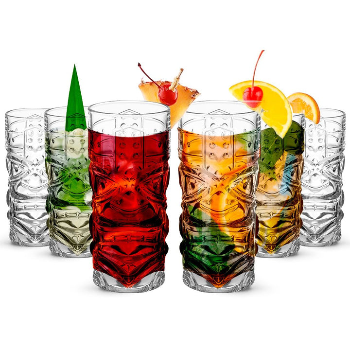 Clear Tiki Glasses, Set of 4 or 6 - 450 ML - BottleBuzz