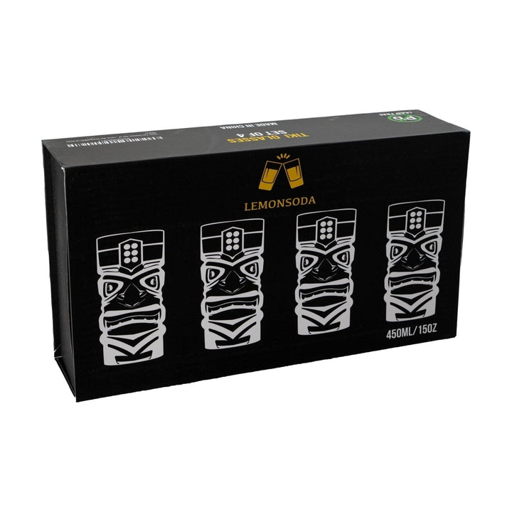 Clear Tiki Glasses, Set of 4 or 6 - 450 ML - BottleBuzz