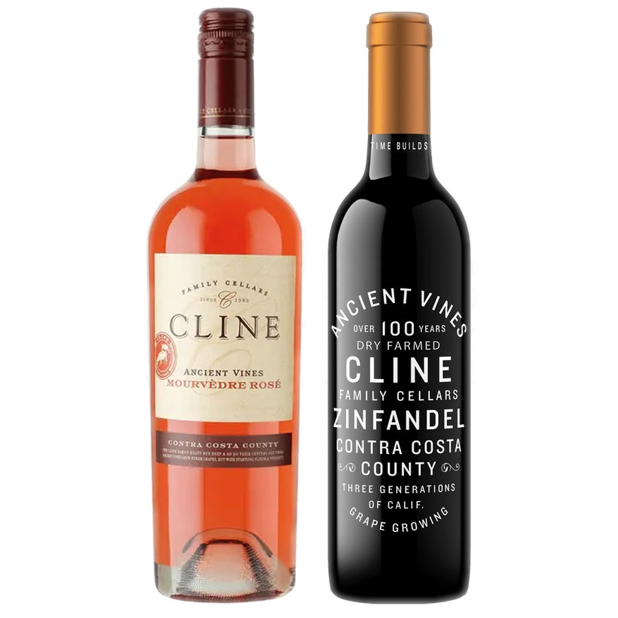 Cline Mourvedre Rose Dry Contra Costa County and Cline Zinfandel Ancient Vines Contra Costa County