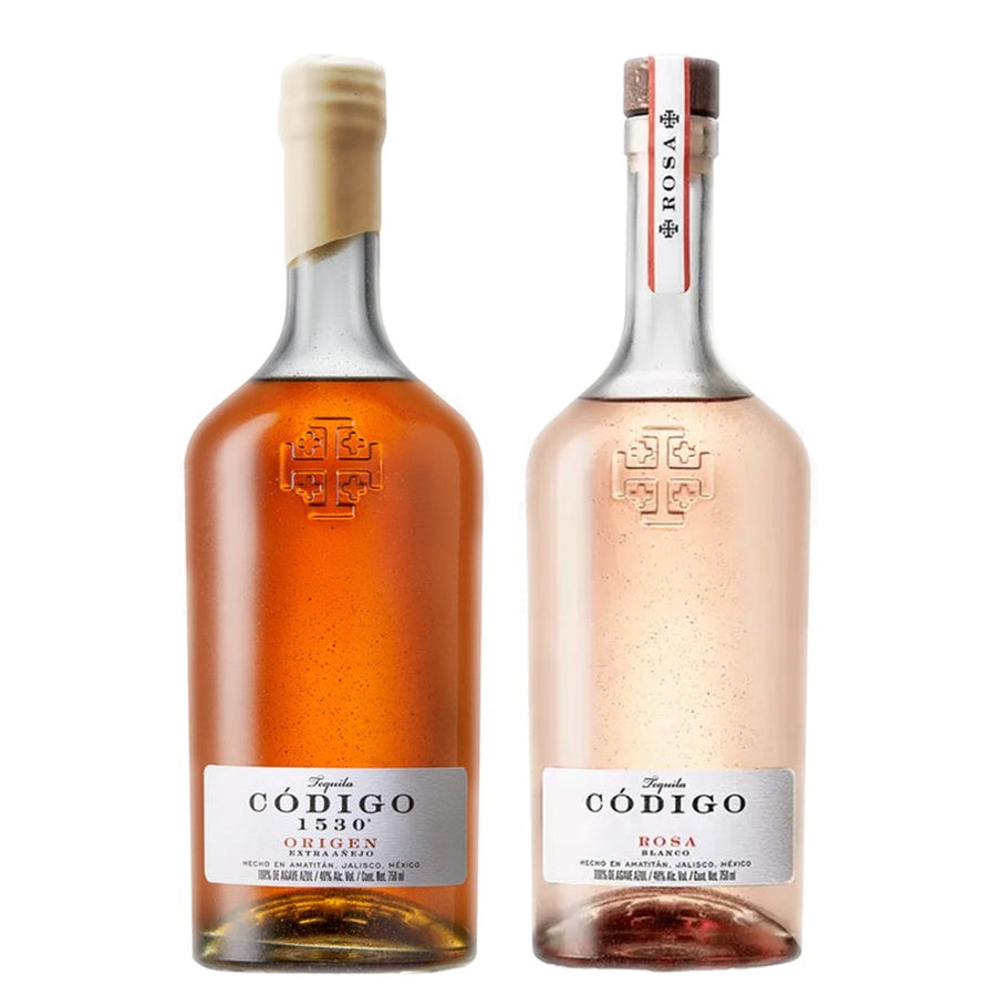 Codigo 1530 Origen Extra Anejo and Codigo 1530 Rosa Blanco