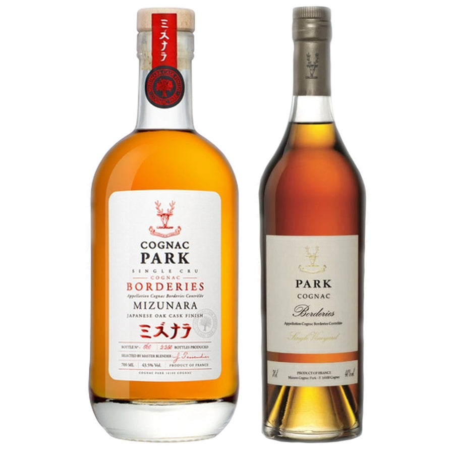 Cognac Park 12 Years Old Borderies Mizunara Japanese Oak Cask Finish Single Cru and Cognac Park Single Vineyard Borderie