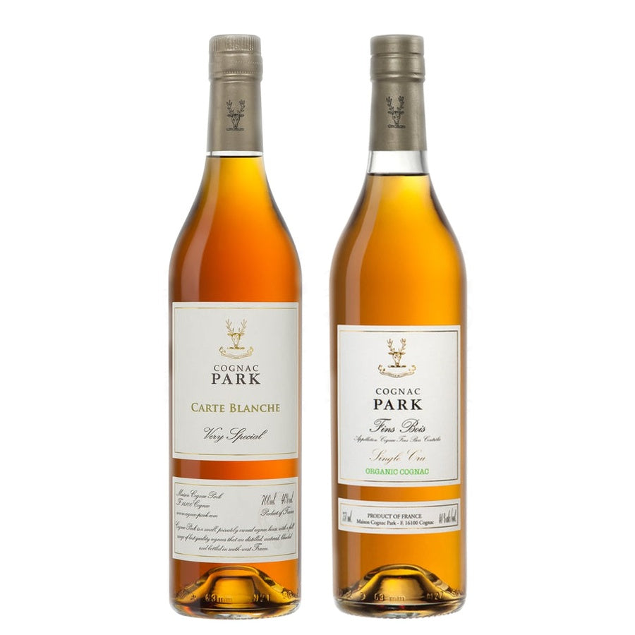 Cognac Park Carte Blanche VS and Cognac Park Fins Bois Single Cru Organic