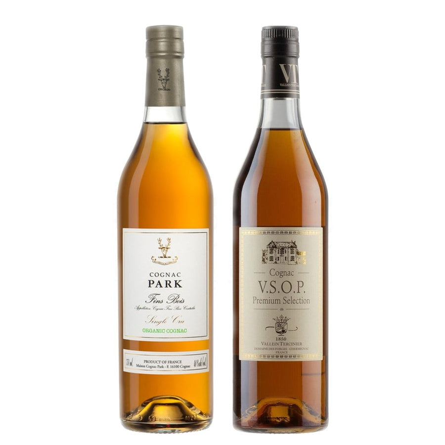 Cognac Park Fins Bois Single Cru Organic and Cognac Vallein-Tercinier VSOP Premium Selection