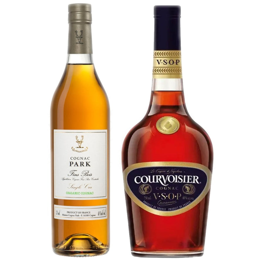 Cognac Park Fins Bois Single Cru Organic and Courvoisier V.S.O.P.