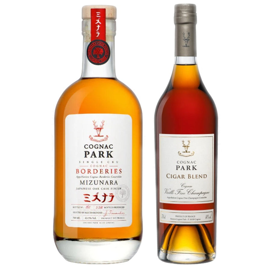 Cognac Park Mizunara Japanese Oak Cask Finish Single Cru Borderies and Cognac Park XO Cigar Blend Vieille Fine Champagne