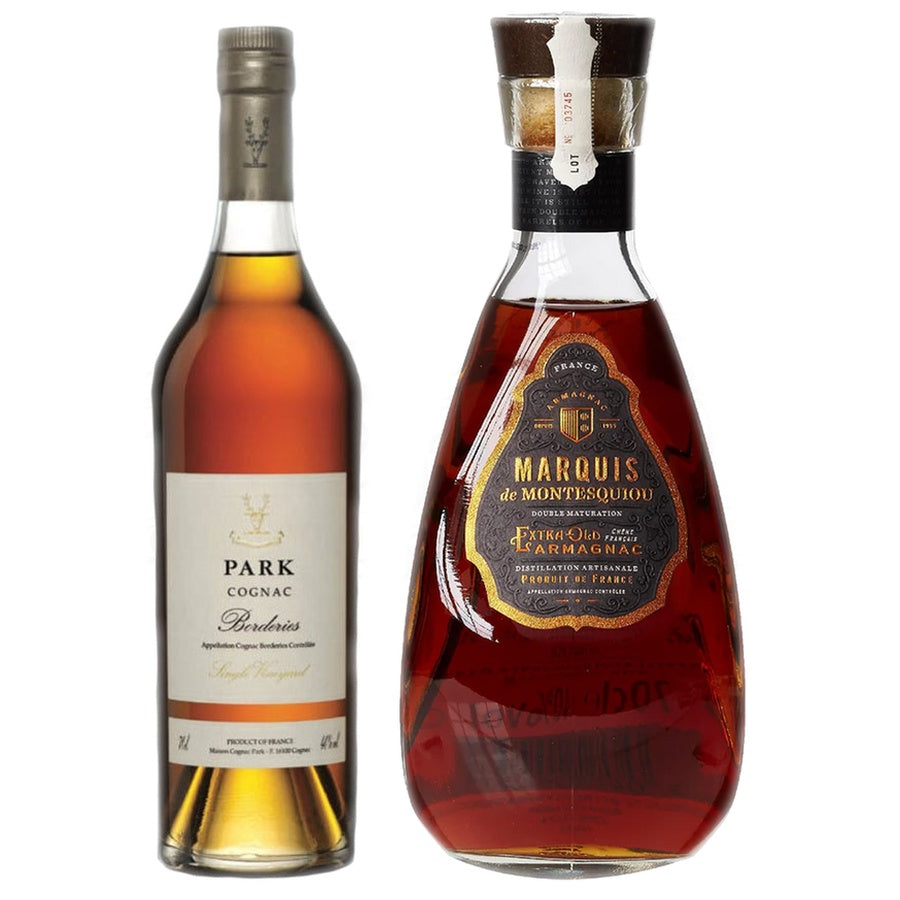 Cognac Park Single Vineyard Borderies and Marq De Montesquiou Armagnac Extra
