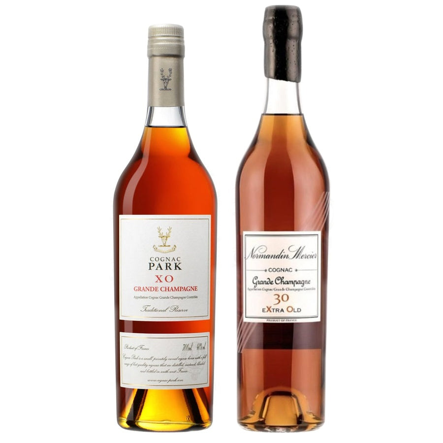 Cognac Park Traditional Reserve XO and Normandin Mercier Grande Champagne Cognac Xtra Old 30 Year
