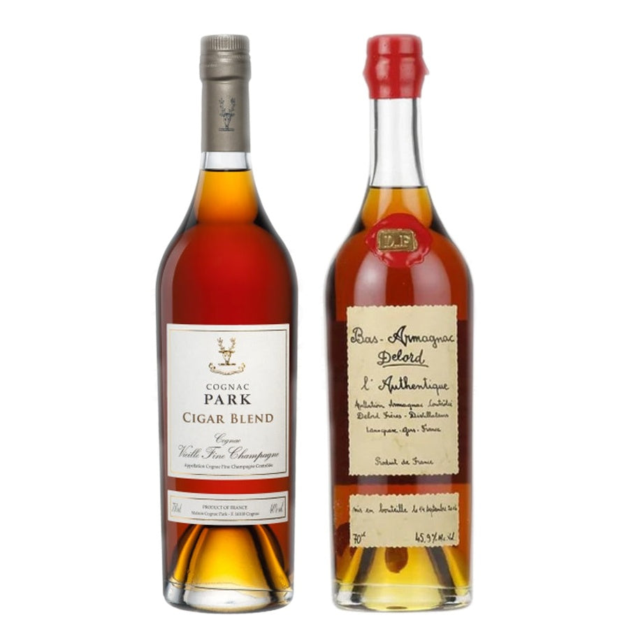 Cognac Park XO Cigar Blend Vieille Fine Champagne and Delord Bas Armagnac L'Authentique