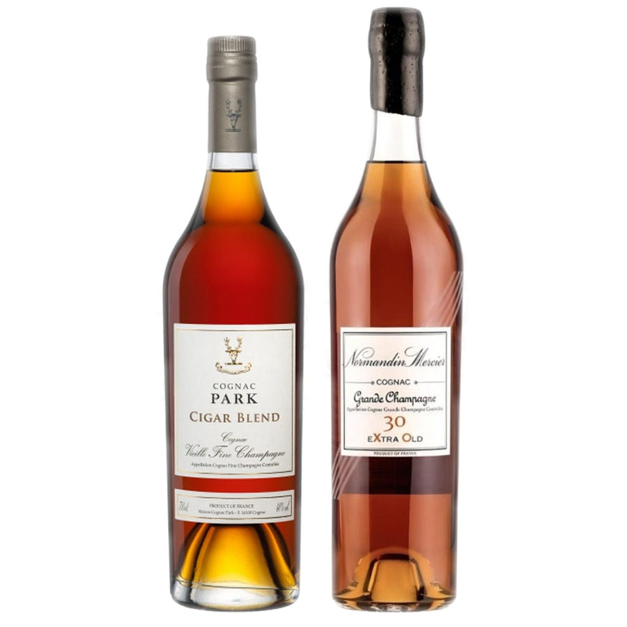 Cognac Park XO Cigar Blend Vieille Fine Champagne and Normandin Mercier Grande Champagne Cognac Xtra Old 30 Year