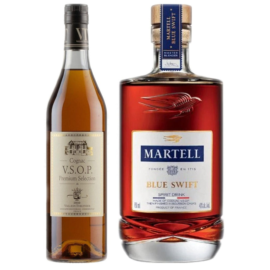 Cognac Vallein-Tercinier VSOP Premium Selection and Martell Blue Swift