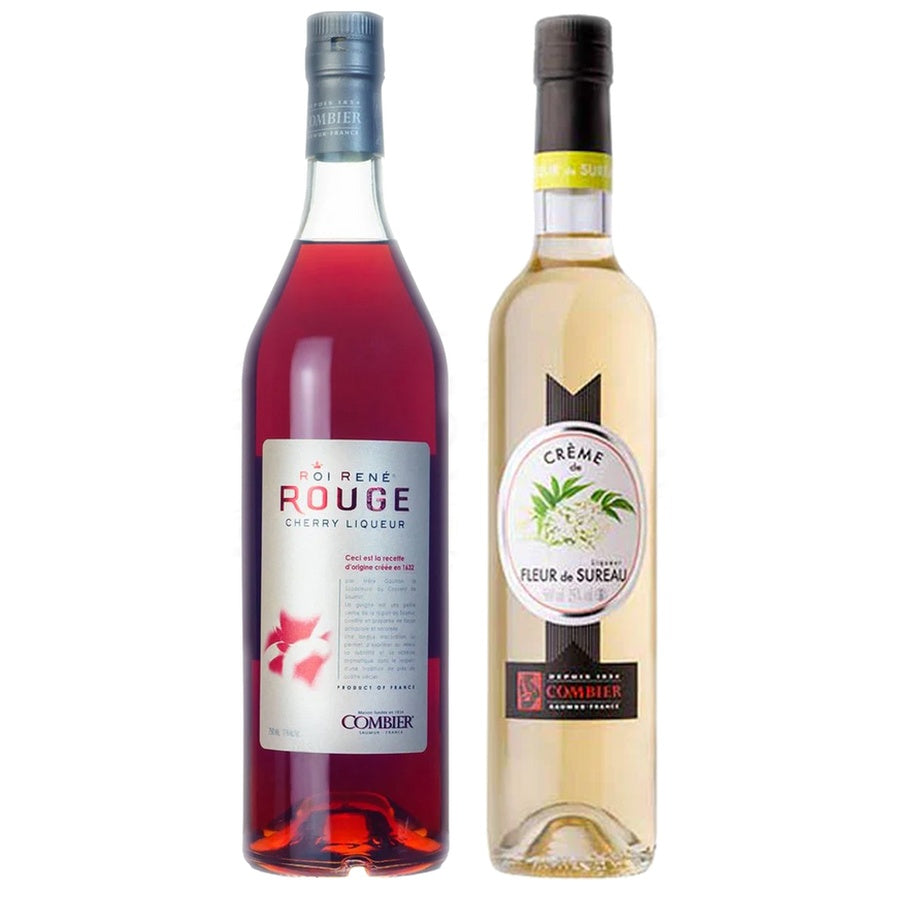 Combier Liqueur Cherry Roi Rene Rouge and Combier Liqueur Fleur De Sureau Eld