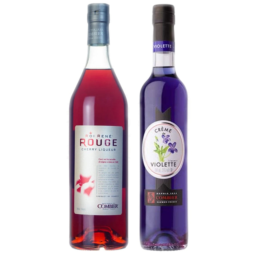 Combier Liqueur Cherry Roi Rene Rouge and Combier Liqueur Violette
