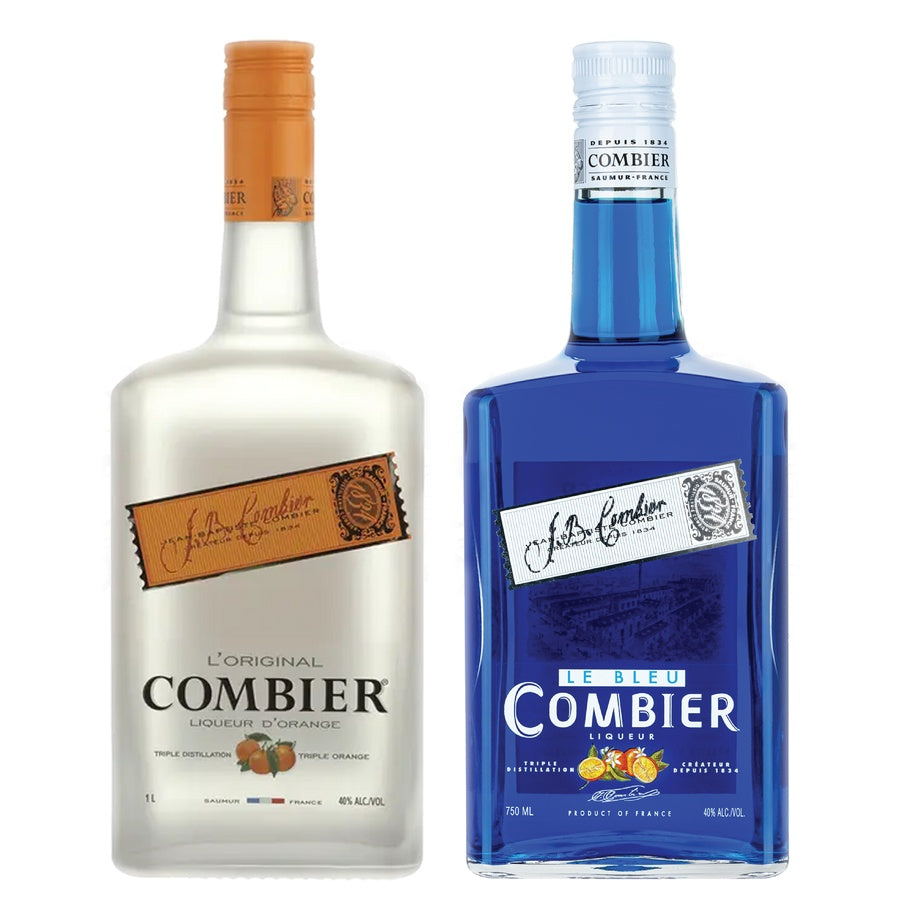 Combier Liqueur D'orange L'orig and Combier Liqueur Le Bleu