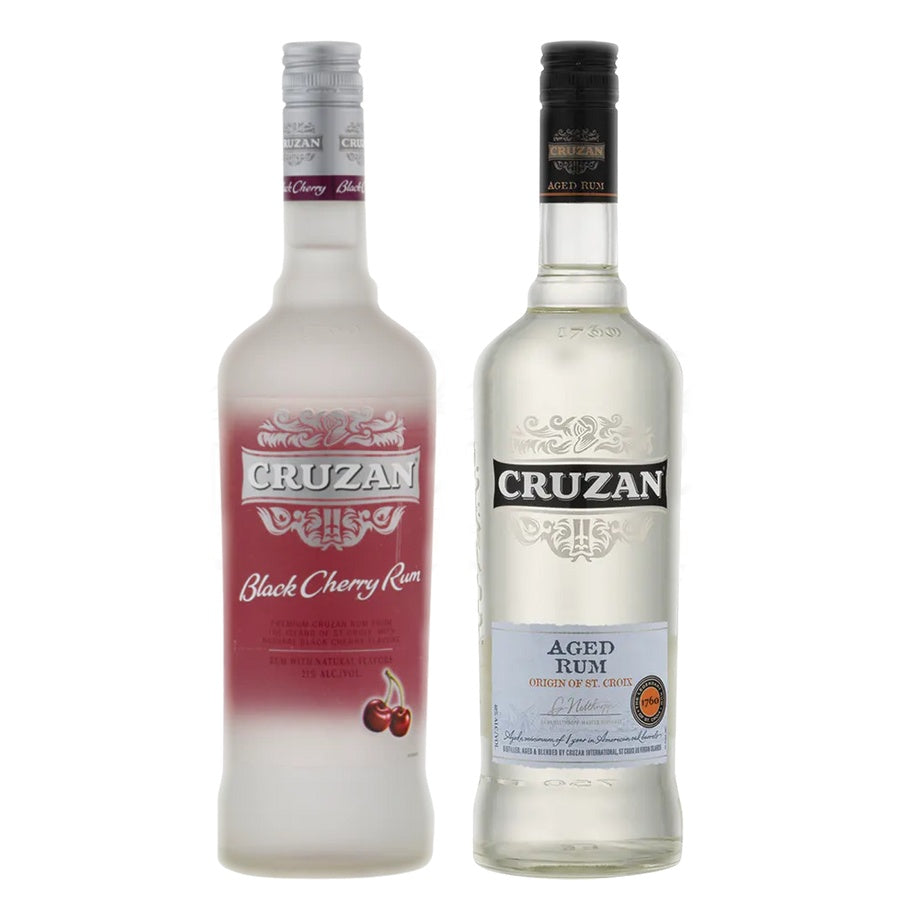 Cruzan Black Cherry Flavored Rum and Cruzan Light Rum Aged
