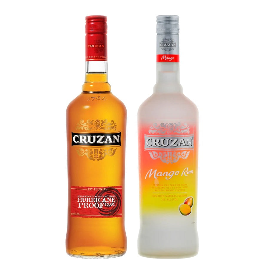 Cruzan Hurricane Proof Rum and Cruzan Mango Flavored Rum
