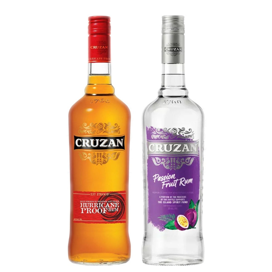 Cruzan Hurricane Proof Rum and Cruzan Passion Fruit Flavored Rum