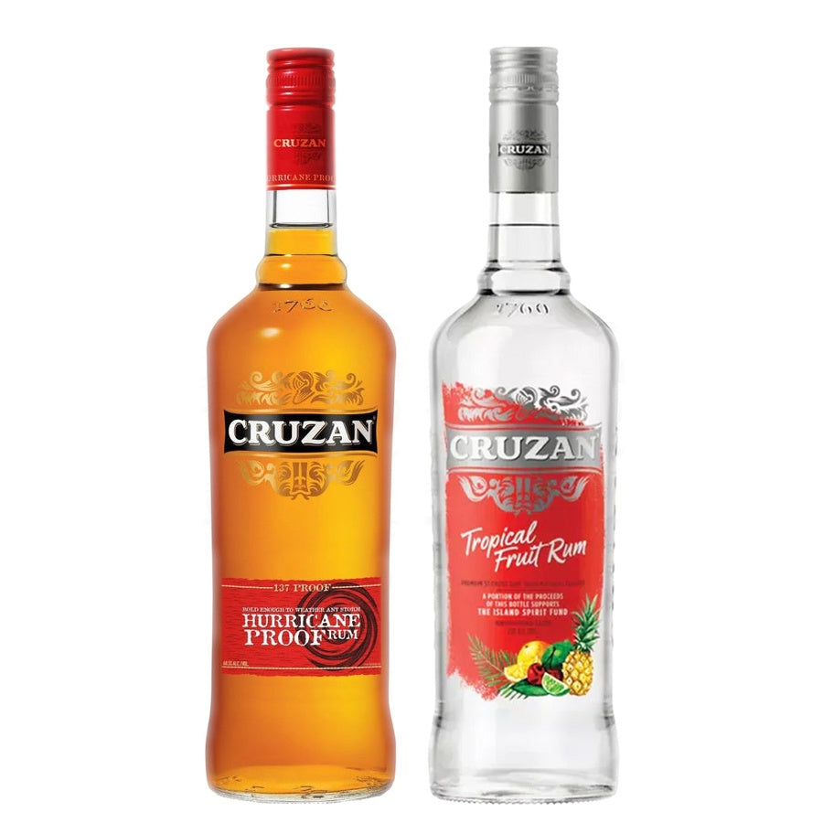 Cruzan Hurricane Proof Rum and Cruzan Tropical Fruit Flavored Rum