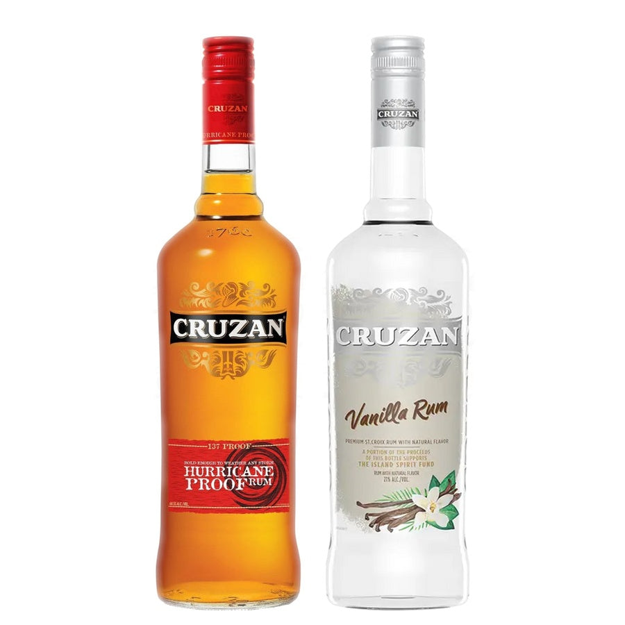 Cruzan Hurricane Proof Rum and Cruzan Vanilla Flavored Rum