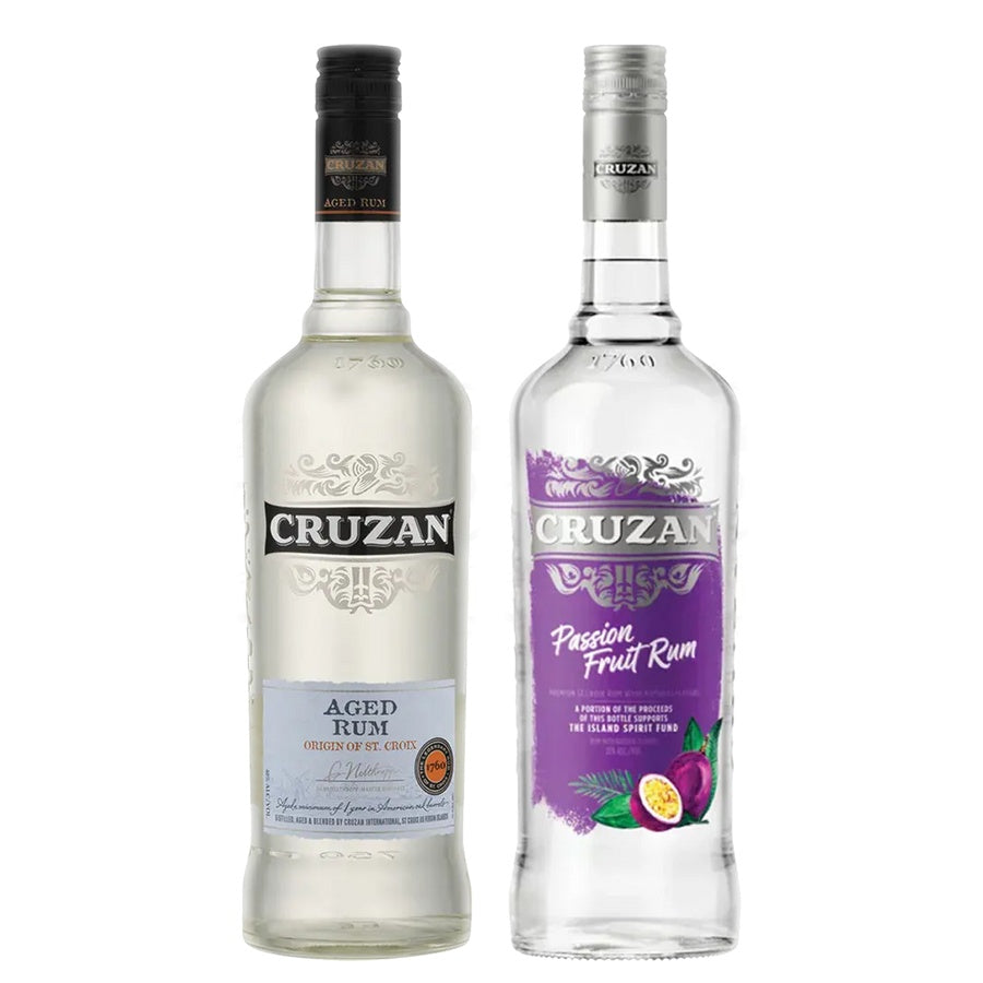 Cruzan Light Rum Aged and Cruzan Passion Fruit Flavored Rum
