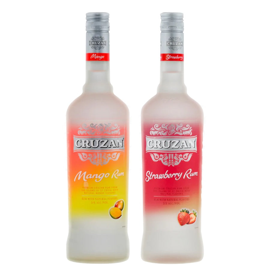 Cruzan Mango Flavored Rum and Cruzan Strawberry Flavored Rum
