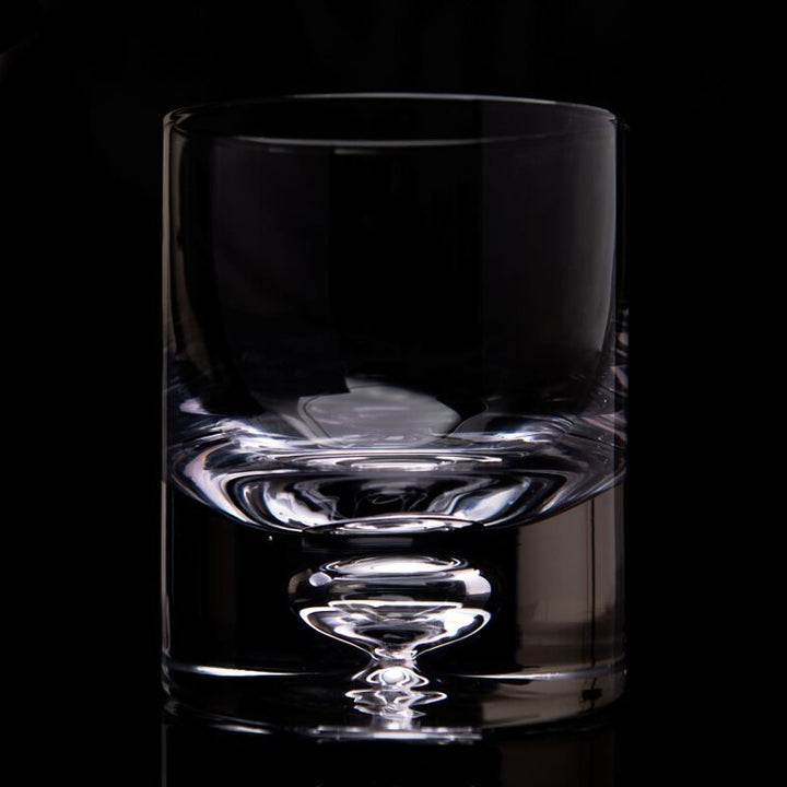 Crystal Bubble Heavy Base Whiskey Glass Tumbler - Set of 4 (9.5oz) - BottleBuzz