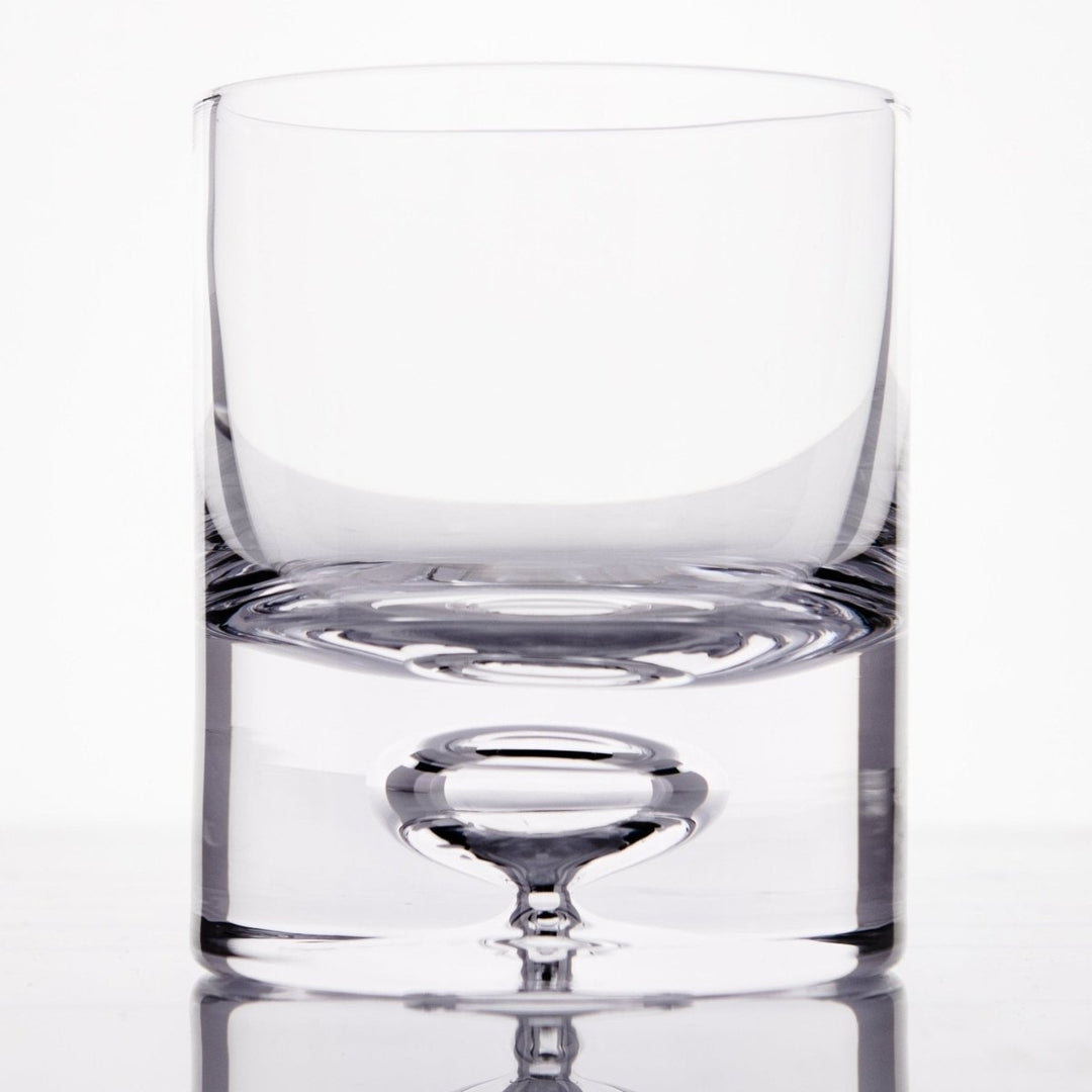 Crystal Bubble Heavy Base Whiskey Glass Tumbler - Set of 4 (9.5oz) - BottleBuzz