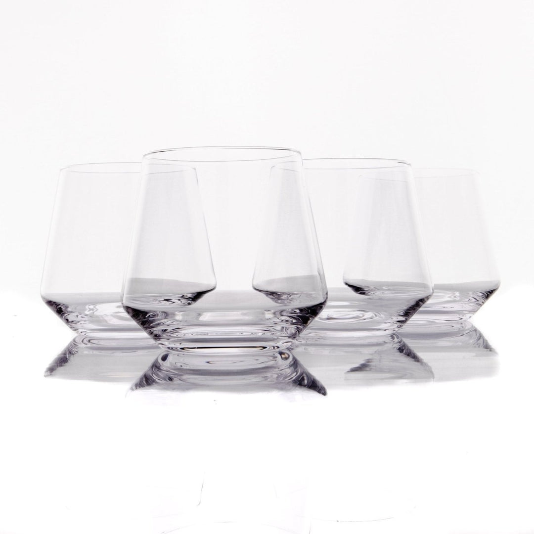 Crystal Old Fashioned Whiskey Glasses - Set of 4 - 13.5oz - BottleBuzz