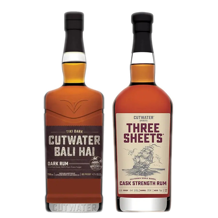 Cutwater Bali Hai Dark Rum and Cutwater Three Sheets Cask Strength Rum