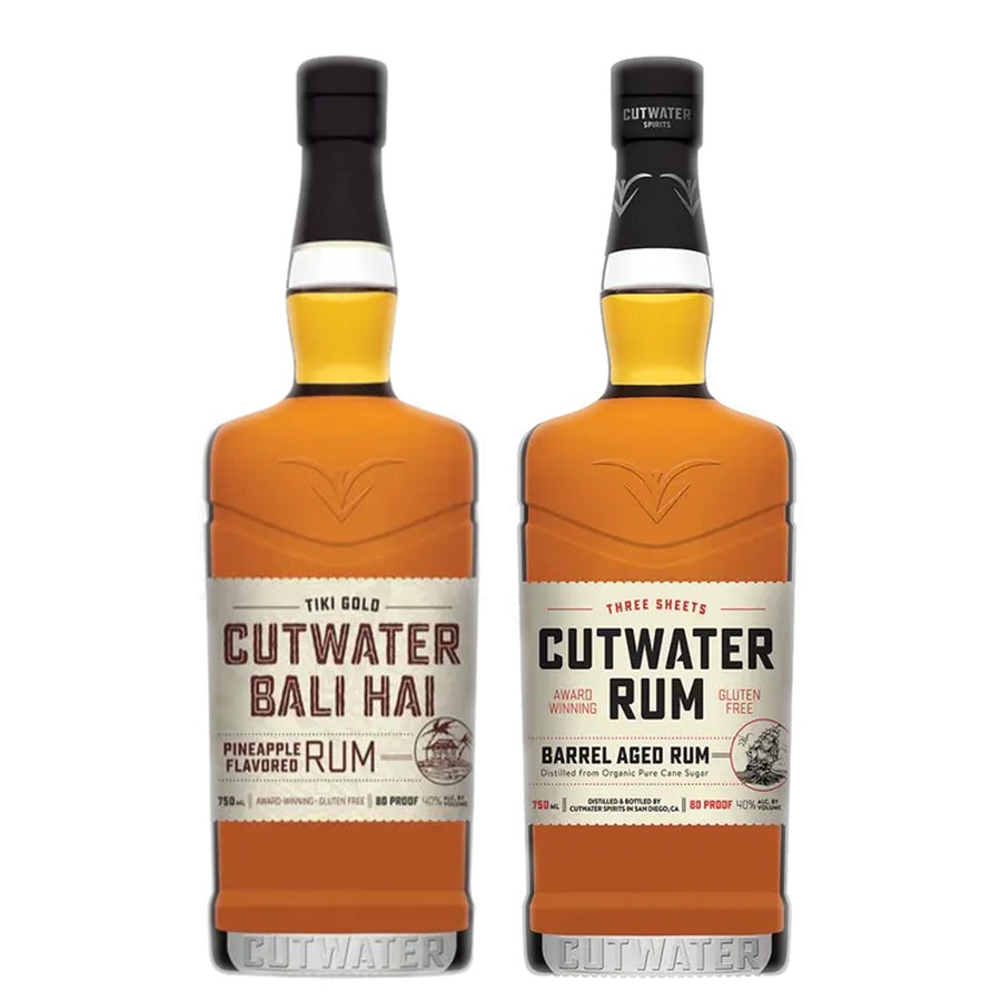 Cutwater Bali Hai Tiki Gold Rum and Cutwater Three Sht Barrel Age Rum