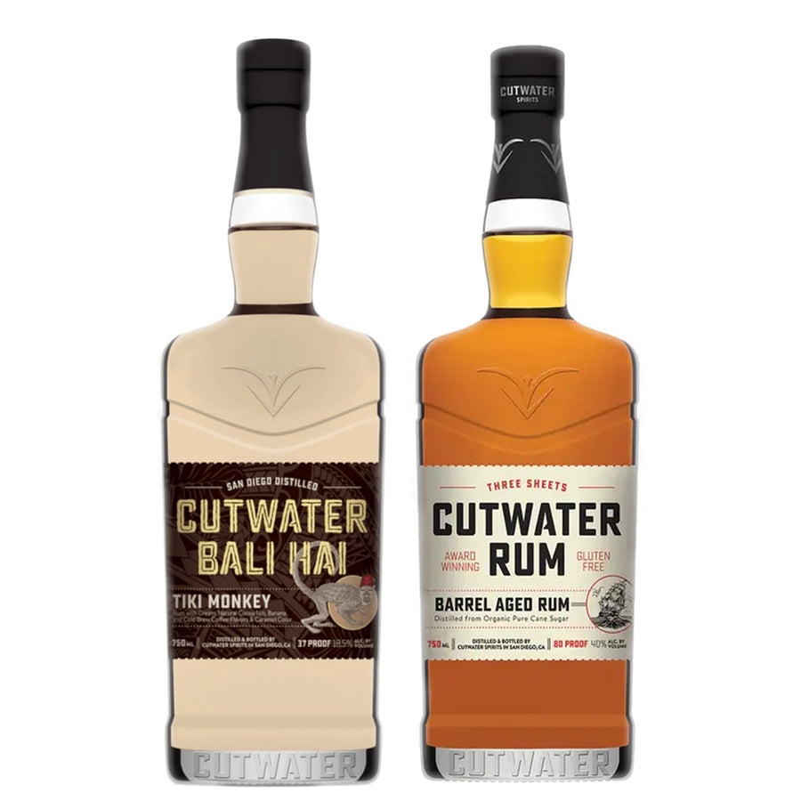 Cutwater Bali Hai Tiki Monkey Rum and Cutwater Three Sht Barrel Age Rum