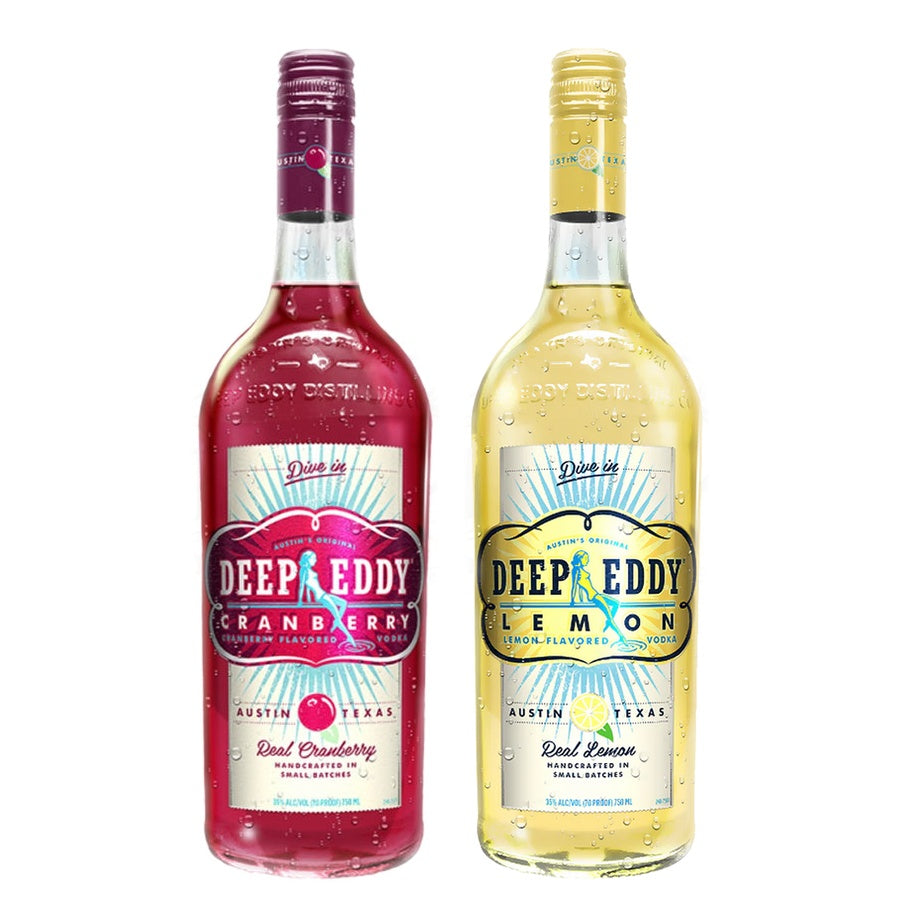 Deep Eddy Cranberry Flavored Vodka and Deep Eddy Lemon Flavored Vodka