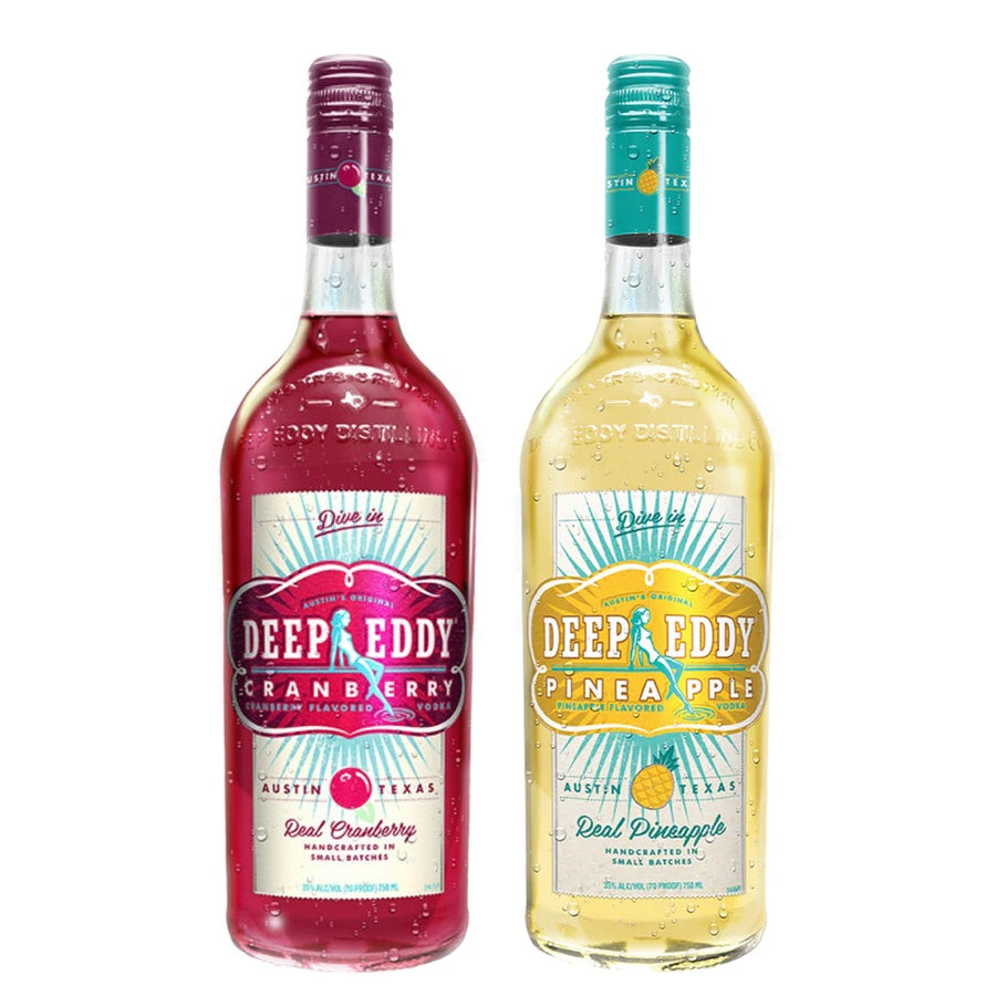 Deep Eddy Cranberry Flavored Vodka and Deep Eddy Pineapple Flavored Vodka