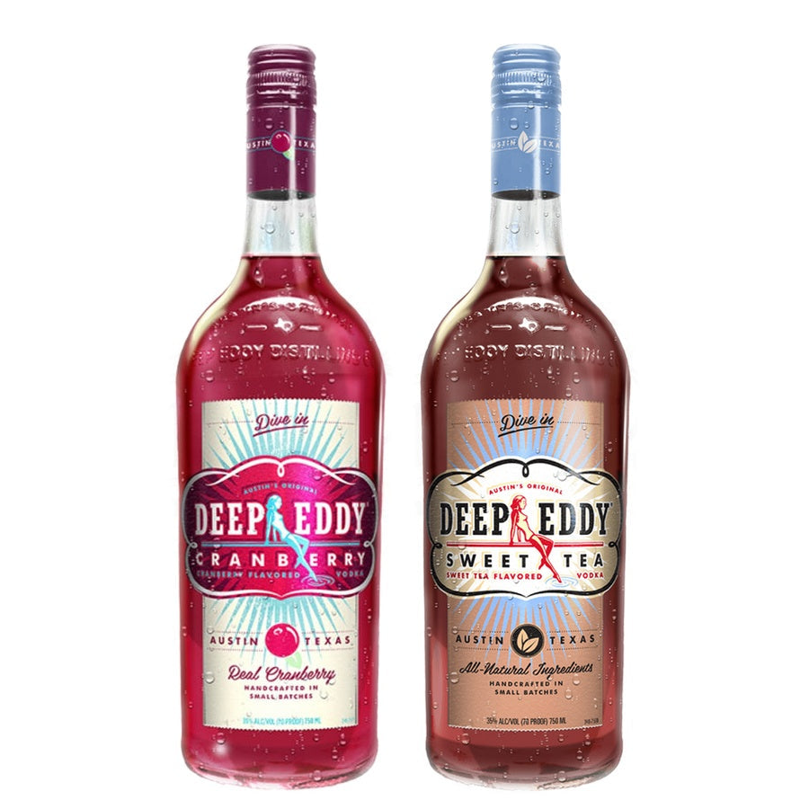 Deep Eddy Cranberry Flavored Vodka and Deep Eddy Sweet Tea Flavored Vodka