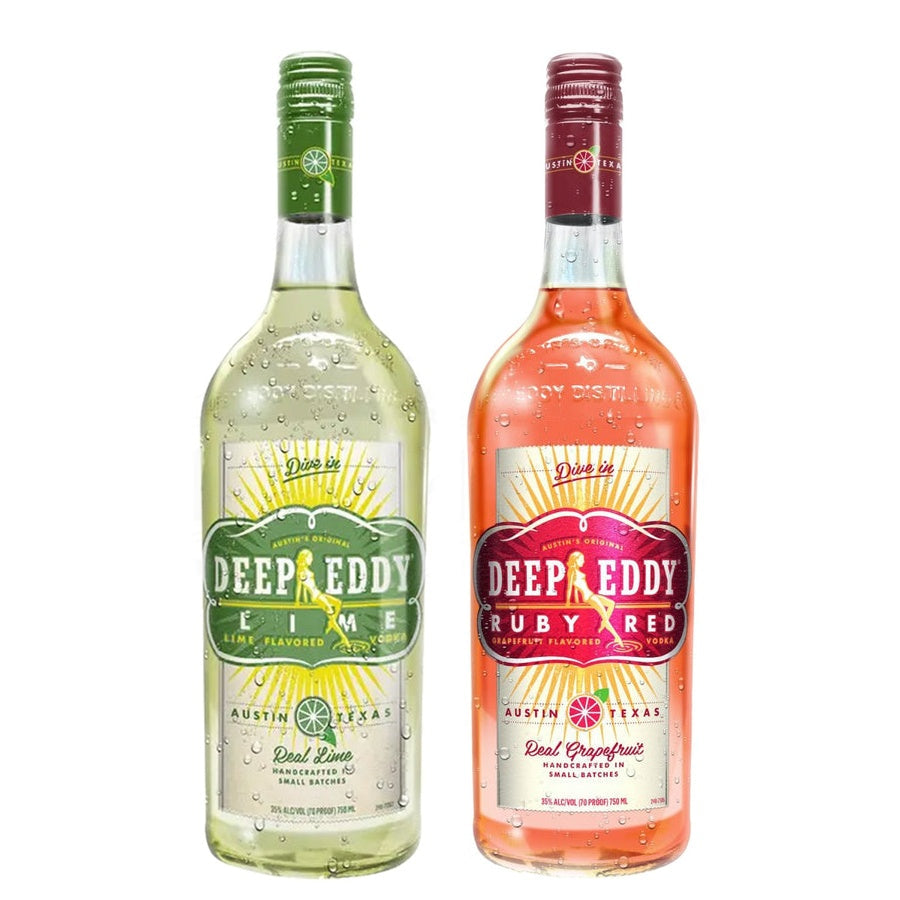 Deep Eddy Lime Flavored Vodka and Deep Eddy Ruby Red Grapefruit Flavored Vodka