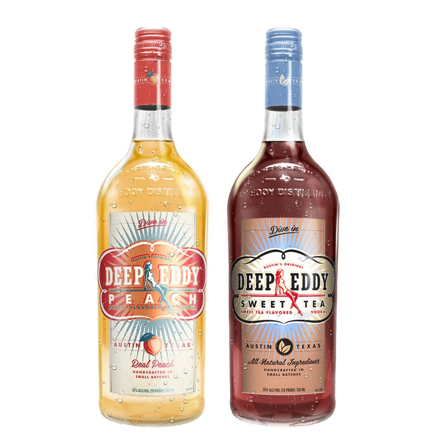 Deep Eddy Peach Flavored Vodka and Deep Eddy Sweet Tea Flavored Vodka