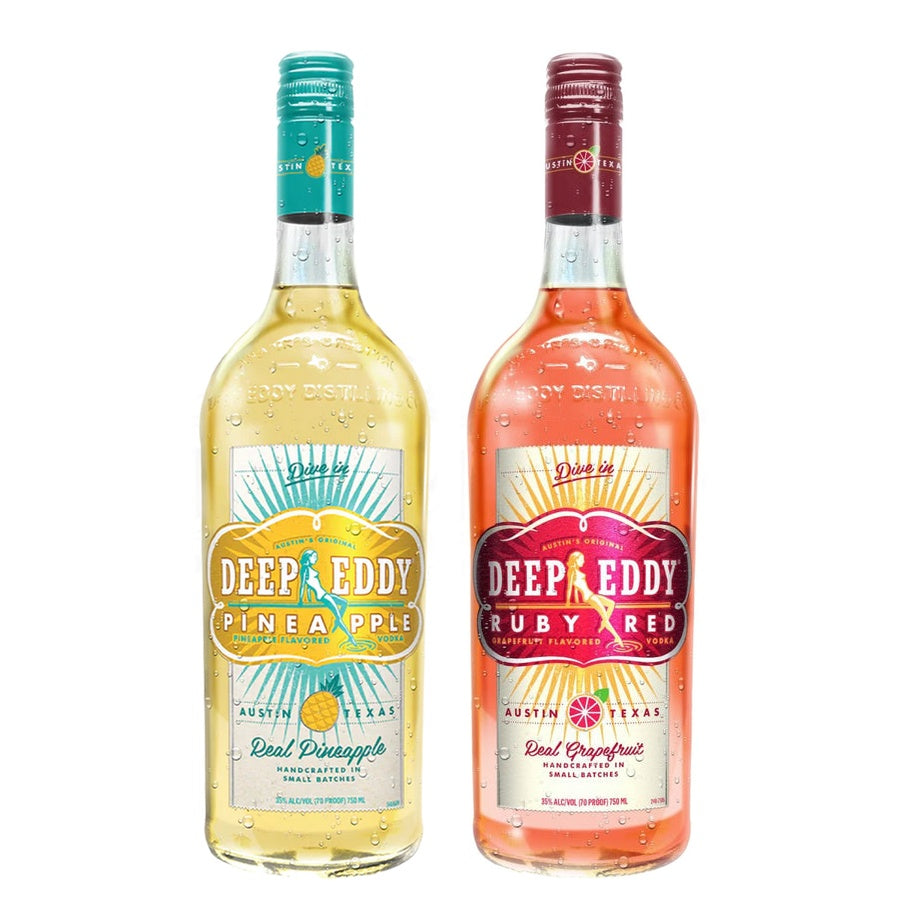 Deep Eddy Pineapple Flavored Vodka and Deep Eddy Ruby Red Grapefruit Flavored Vodka
