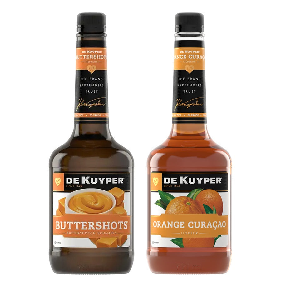 Dekuyper Butterscotch Schnapps Buttershots and Dekuyper Curacao