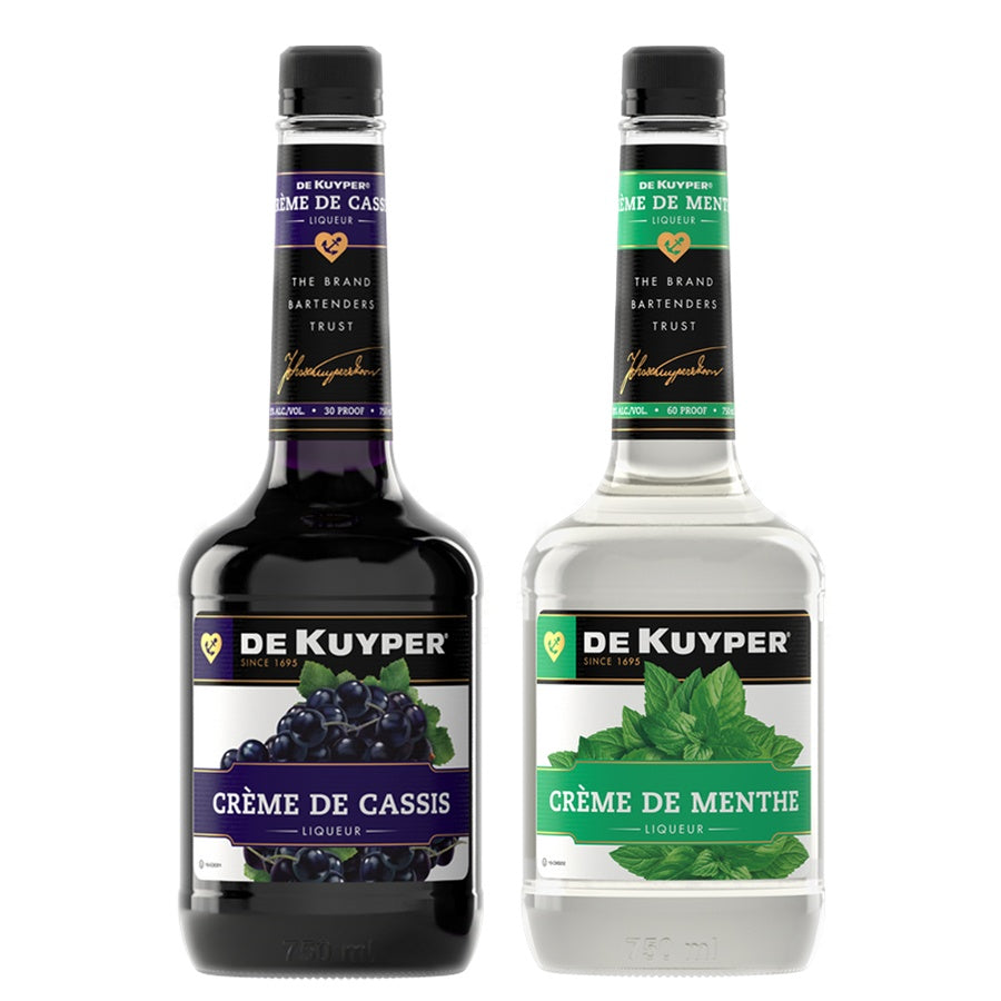 Dekuyper Creme De Cassis and Dekuyper Creme De Menthe White