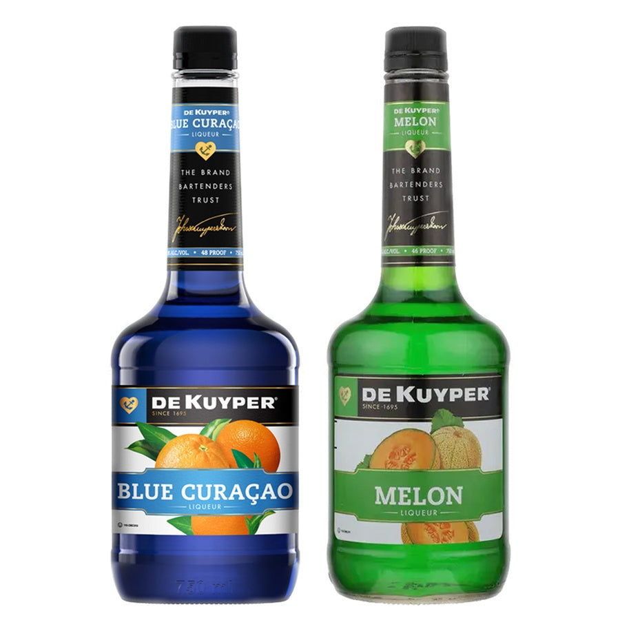 Dekuyper Curacao Blue and Dekuyper Melon Liqueur